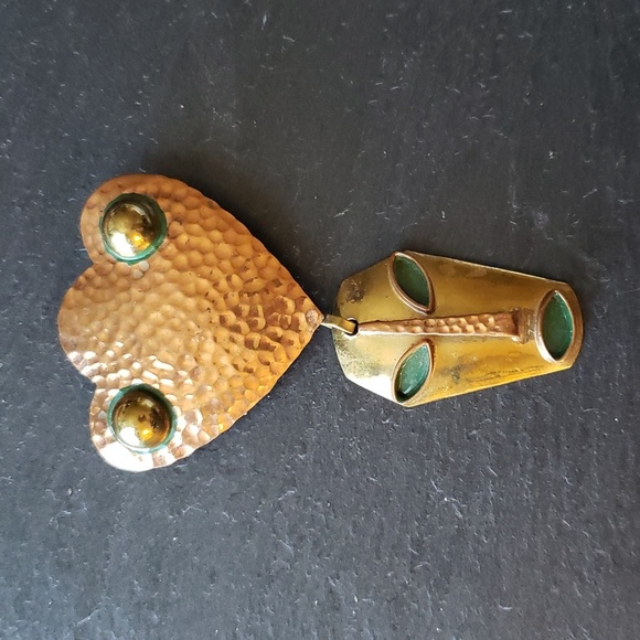 Casa Maya figural face in mixed metal- Earrings and Pendant - Picture 5 of 8